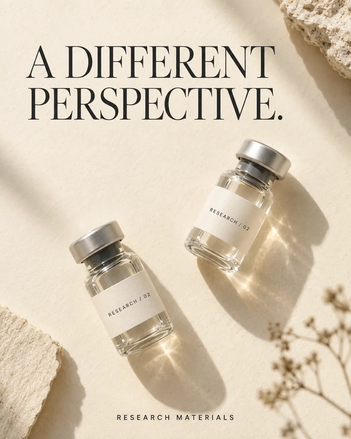 Ivory overhead research vial concept