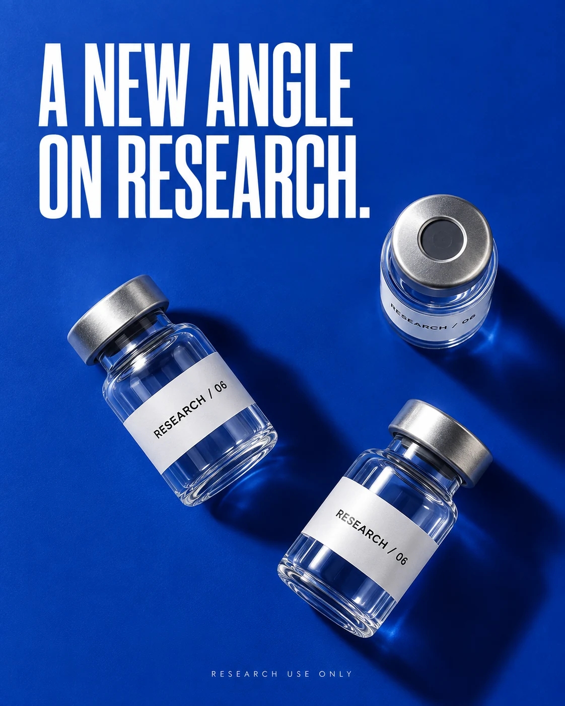 A new angle on research. — Ultramarine research vial concept